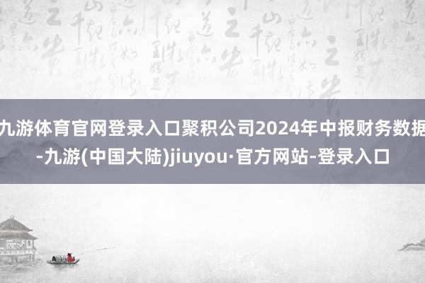 九游体育官网登录入口聚积公司2024年中报财务数据-九游(中国大陆)jiuyou·官方网站-登录入口